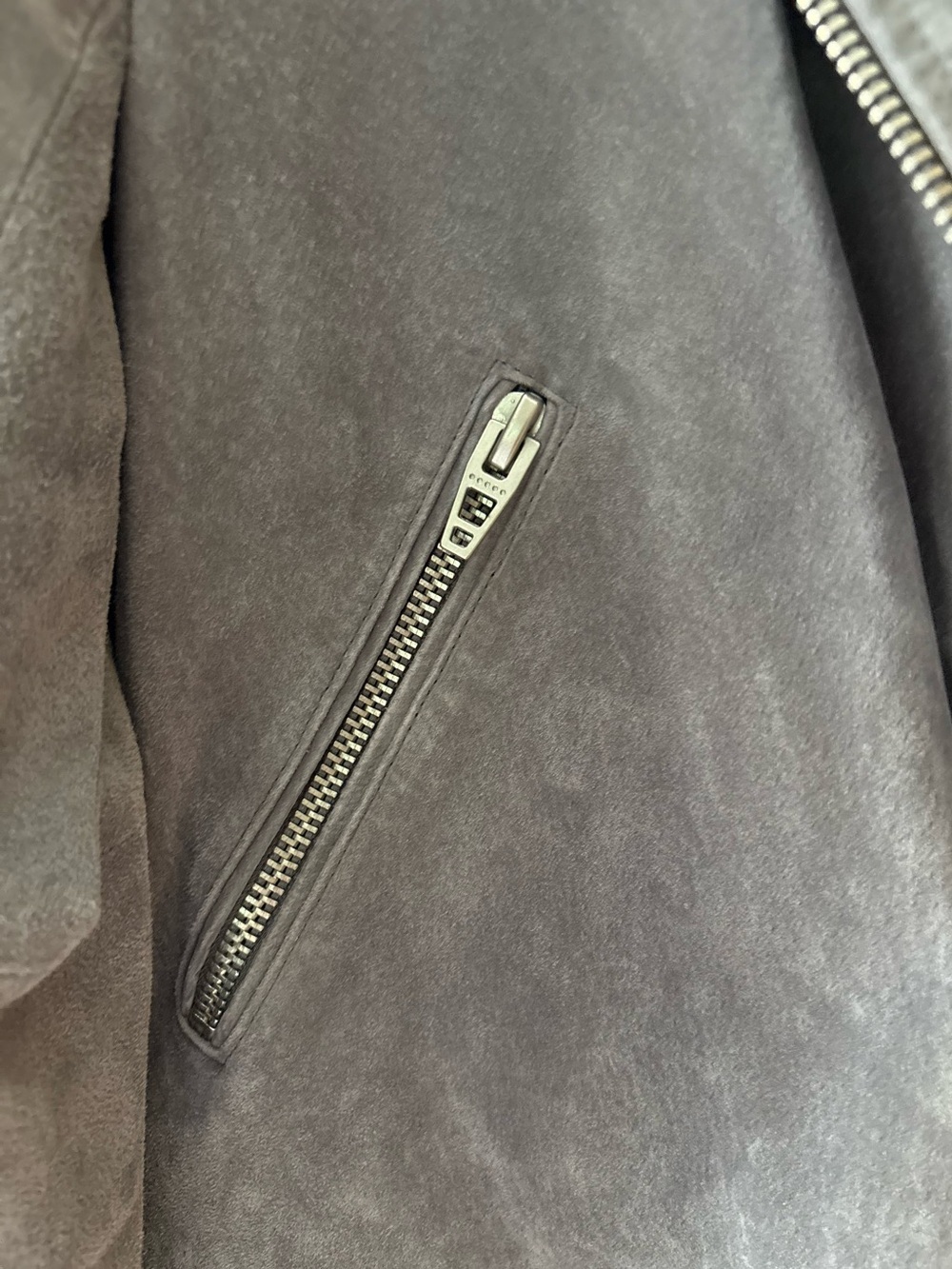 NWOT BLANKNYC Grey Suede Moto Jacket Size M - Picture 7 of 11